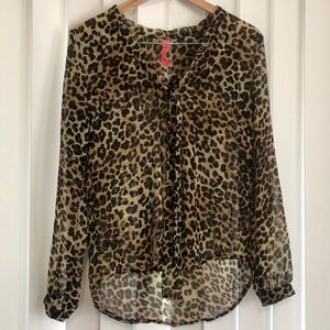 Eighty Sixty Cheetah Print Blouse
